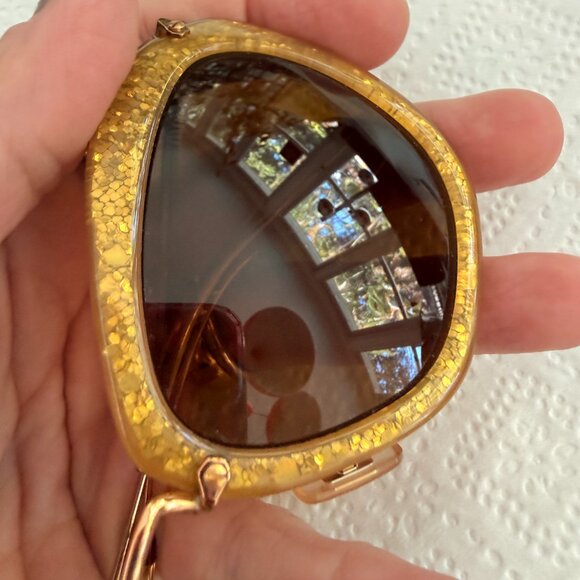 Miu Miu glitter gold cat eye sunglasses main image 6